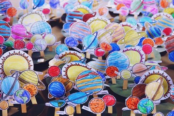 Obraz premium paper cut decoration abstract background