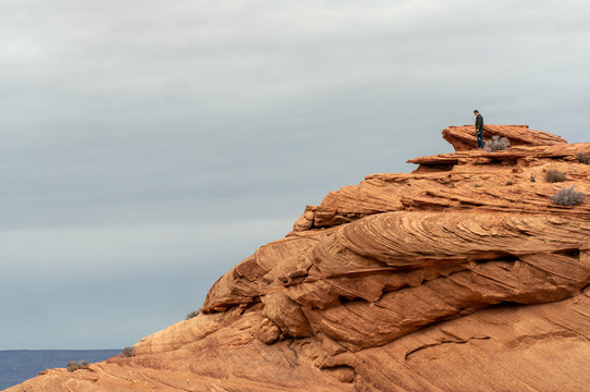 Gazing Off the Rock Pile at Horseshoe Bend - Powered by Adobe