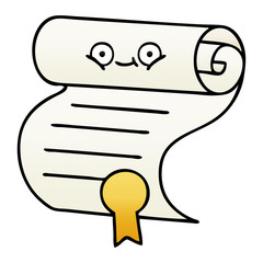 gradient shaded cartoon contract