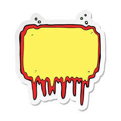 sticker of a cartoon melting frame
