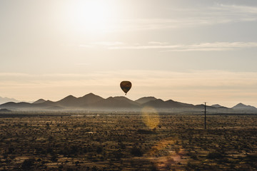 sunset hot air balloon