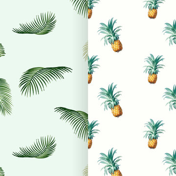 Tropical summer pattern illustration