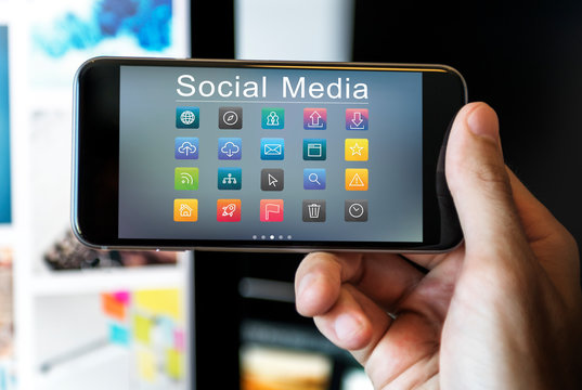 Social media apps on a phone