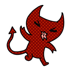 cartoon of a kawaii cute demon