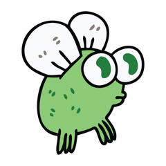 quirky hand drawn cartoon fly