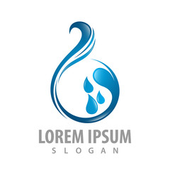 Fototapeta premium water drop wave logo concept design. Symbol graphic template element vector