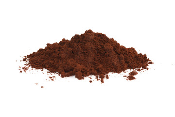 Coffee ground isolated on white background