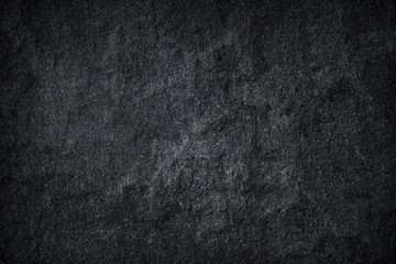 Dark grey black slate stone background or texture.