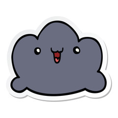 sticker of a cartoon cloud