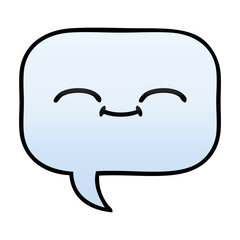 gradient shaded cartoon speech bubble