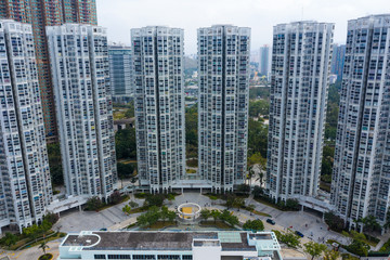  Top view of Hong Kong residential city