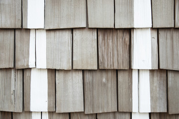 pieces of wooden plank wall for texture background with white line.