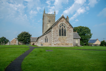 Fototapeta na wymiar St Issey C of E Church in north Cornwall, UK