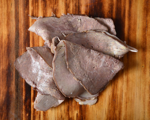 Sliced roast beef