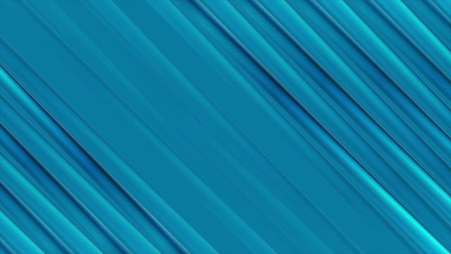 Bright blue glossy diagonal stripes abstract motion background. Seamless loop. Video animation Ultra HD 4K 3840x2160
