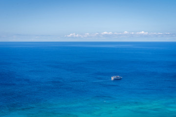Cruise ship in the ocean