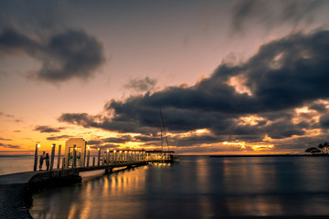 Fototapeta na wymiar Ocean Pier at Sunset