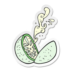 sticker of a cartoon melon