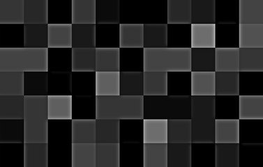 Fototapeta na wymiar Monochrome gradient geometric square blocks. Glass texture. Abstract background.