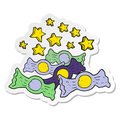 sticker of a cartoon candy