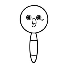 line drawing cartoon magnifying glass