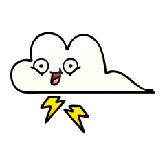 gradient shaded cartoon thunder cloud