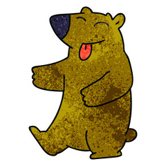 quirky hand drawn cartoon bear