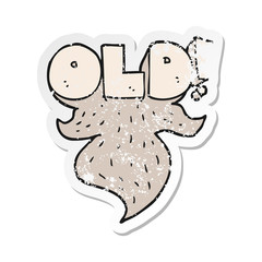 Obraz premium retro distressed sticker of a cartoon old sign