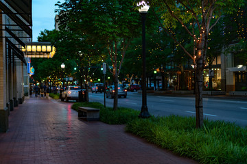 Naklejka premium Side of the road Downtown