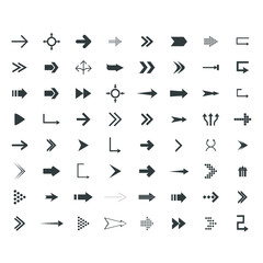 direction arrows icons set. road signs icons set. Vector illustration