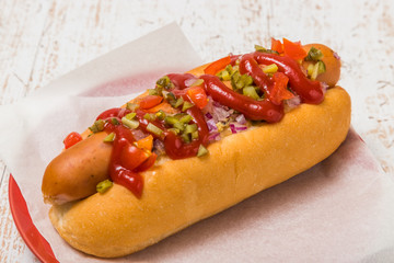  	ホットドッグ　hot dog