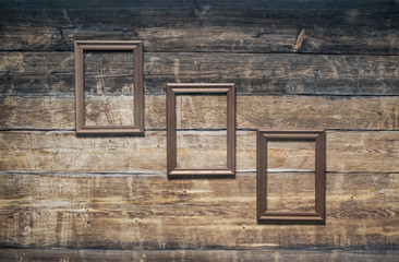 Fototapeta premium frames on old, wall