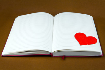 Notepad with a Heart Shape