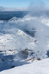 Fototapeta na wymiar Washington State Volcanoes in Winter 