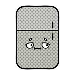 comic book style cartoon fridge freezer