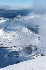 Fototapeta na wymiar Washington State Volcanoes in Winter 