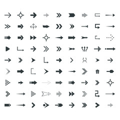 direction arrows icons set. road signs icons set. Vector illustration