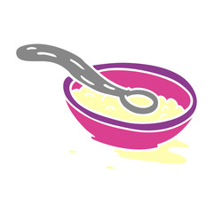 cartoon doodle of a cereal bowl