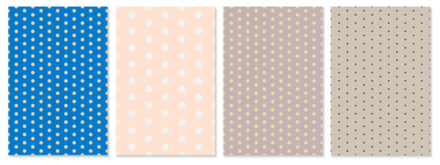 Polka dot pattern vector. Baby background.