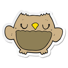 sticker of a cartoon owl