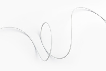 wire isolated on a white background abstraction.