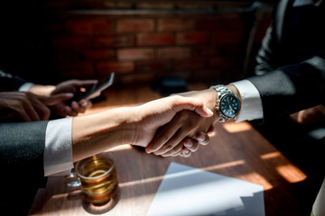 Business people shaking hands