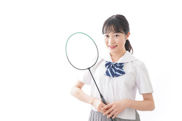 部活をする学生