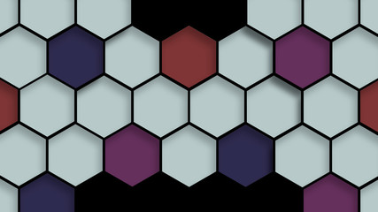 Abstract hexagons on the background. Abstract geometric technology structure