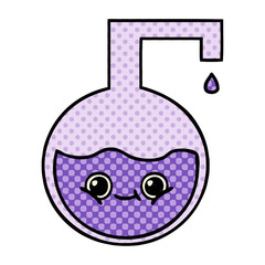 comic book style cartoon science experiment