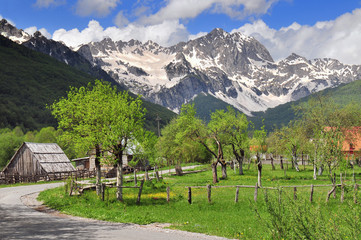 Fototapeta na wymiar Sinjajevina mountain in northern Montenegro between town of Kolasin and village of Njegovuda.
