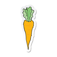 sticker of a cartoon carrot