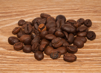 coffee on wooden background
