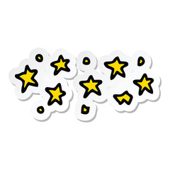 sticker of a cartoon stars
