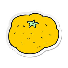 sticker of a cartoon satsuma